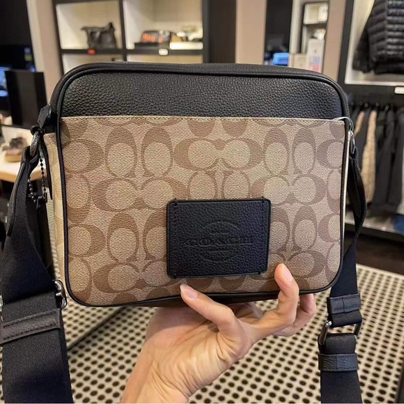 Coach Hudson Crossbody In Blocked Signature Canvas - Picture 3 of 6